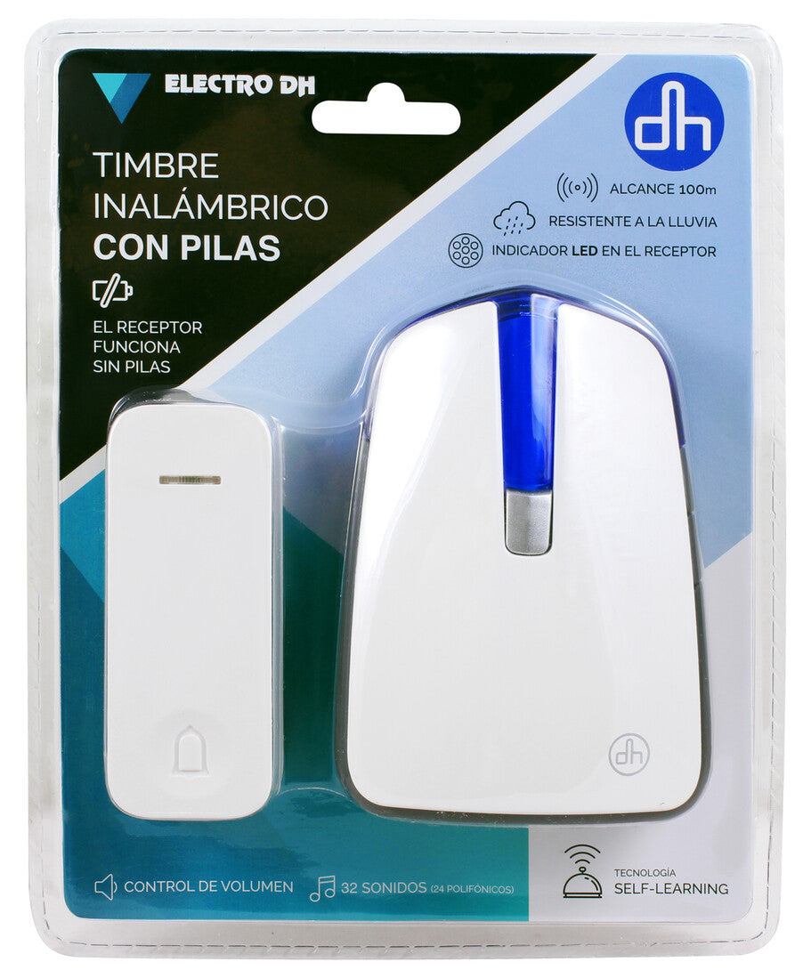 11.710 TIMBRE INALAMBRICO 32 MELODIAS 100m 1,5V | Suministros Figmar
