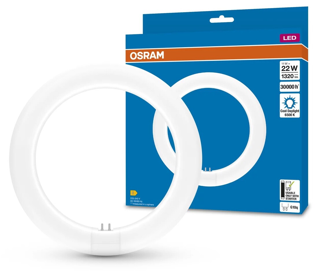 042645 CIRCULAR LED TUBE T9 G10Q 11W 6500K 212mm OSRAM