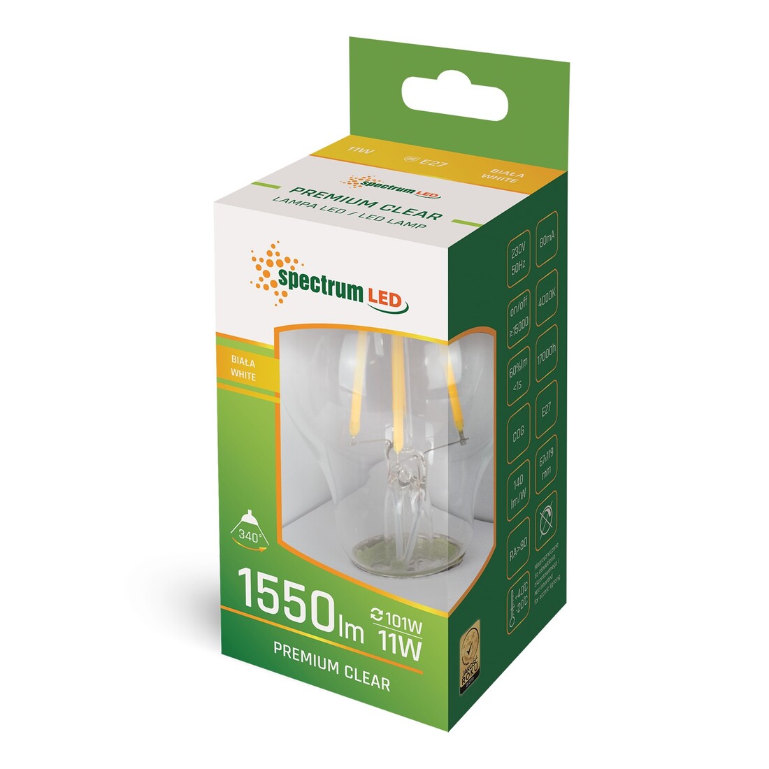 WOJ+14365 LAMPARA STANDARD LED CRISTAL 11W E27 4000K SPECTRUM