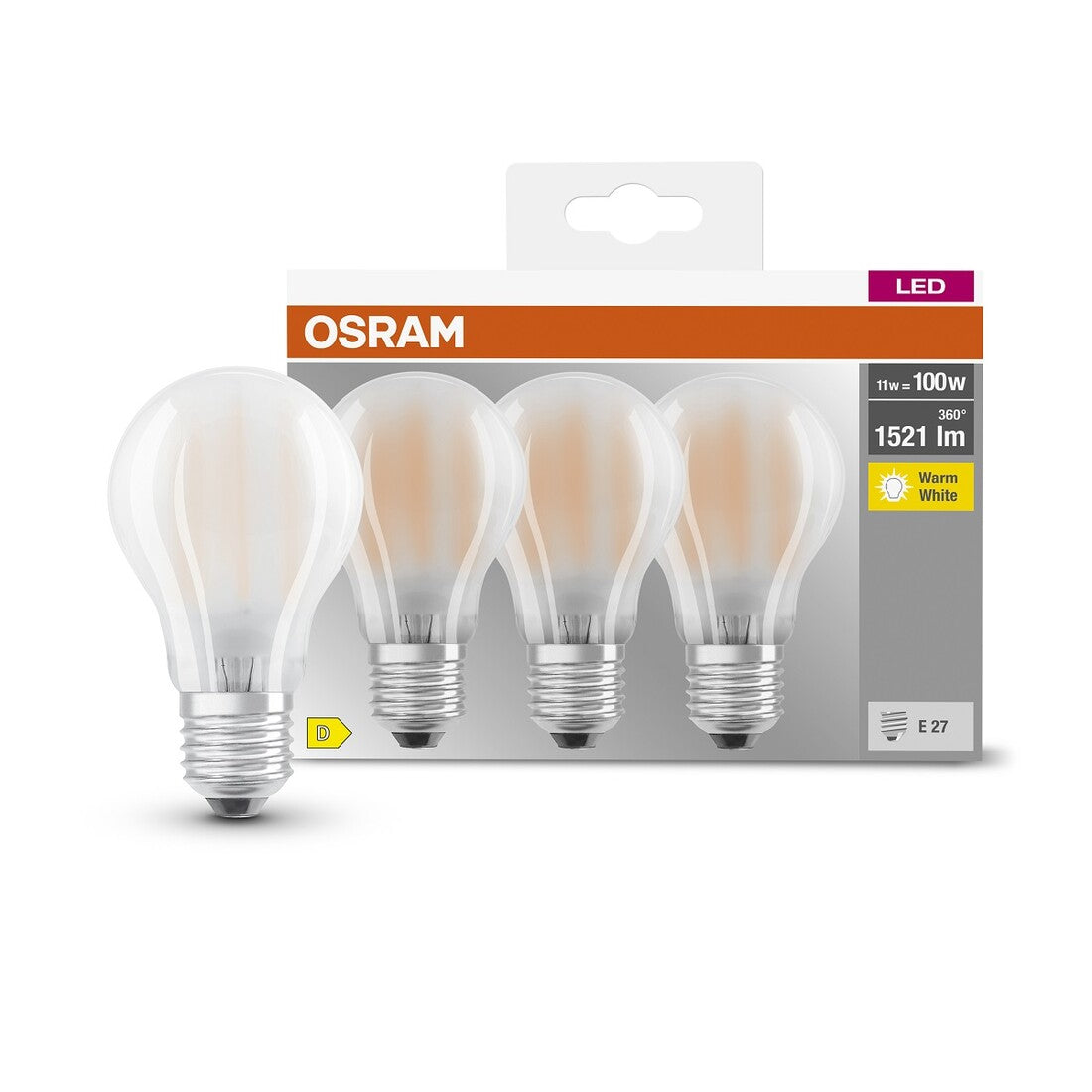 592513 3u LAMPARA STANDARD FIL LED MATE E27 11W 2700K BASE OSRAM