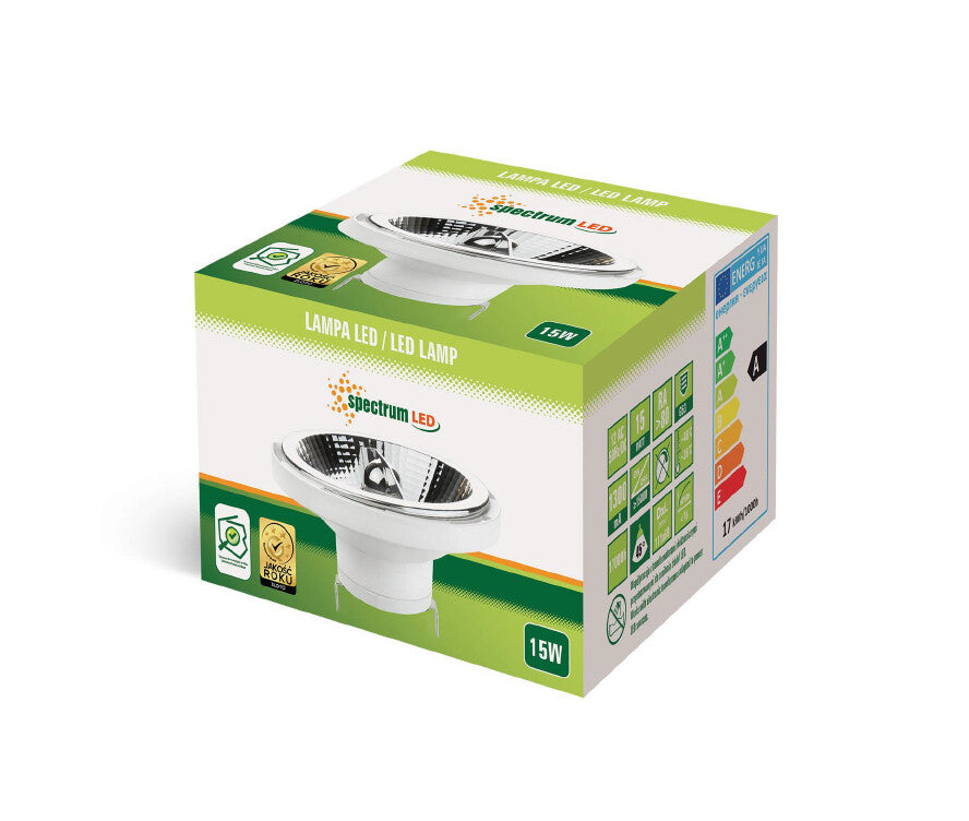 WOJ+14241 LAMPARA LED AR111 G53 15W 3000K 45° SPECTRUM