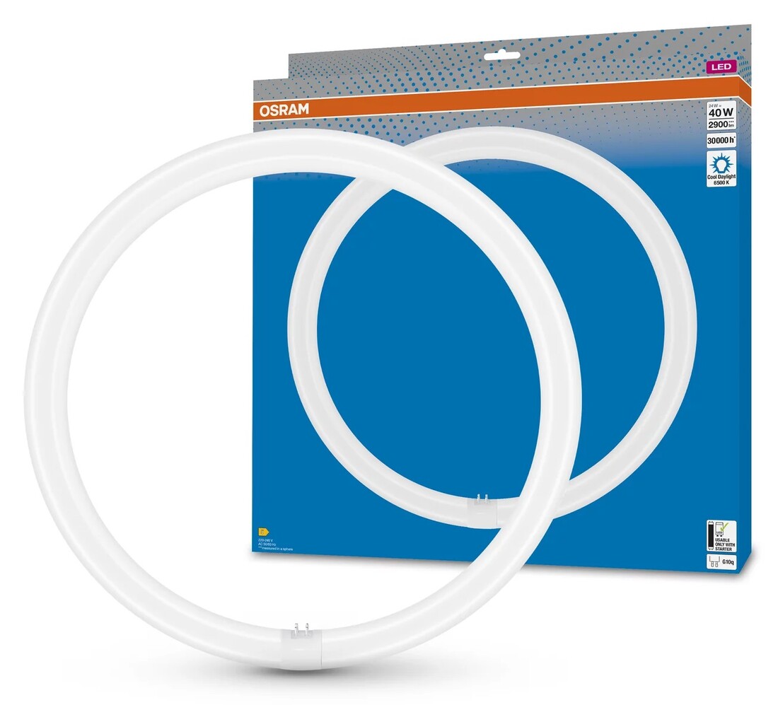 042744 TUBO CIRCULAR LED T9 G10Q 24W 6500K 400mm OSRAM | Suministros Figmar