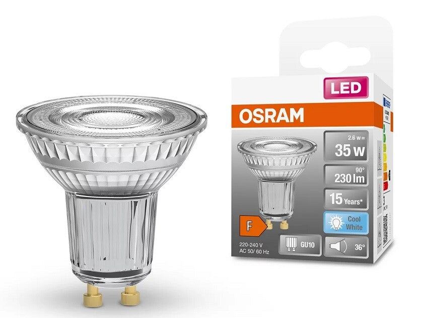 431737 PAR16 LED GU10 LAMP 2.6W 4000K 36° STAR OSRAM