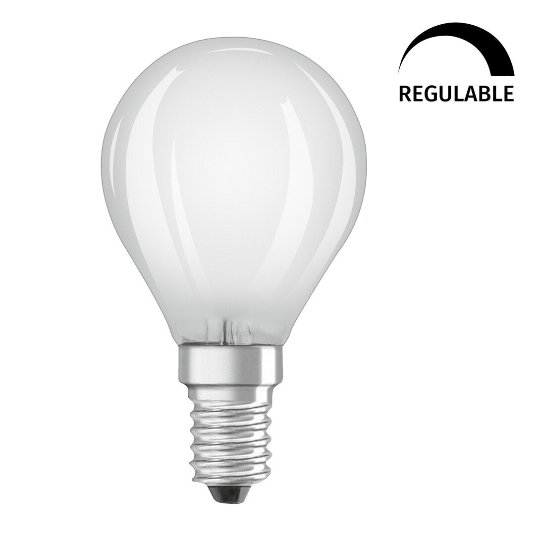 444906 LAMPARA ESFERICA FIL LED MATE REGULABLE E14 3,4W 2700K RETROFIT OSRAM