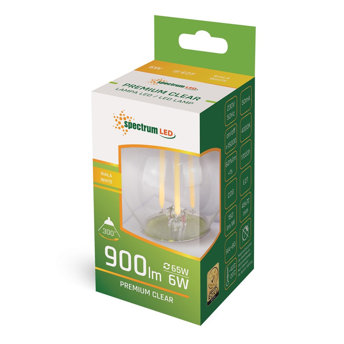 WOJ+14334 LAMPARA ESF LED CRISTAL 4W E14 4000K SPECTRUM
