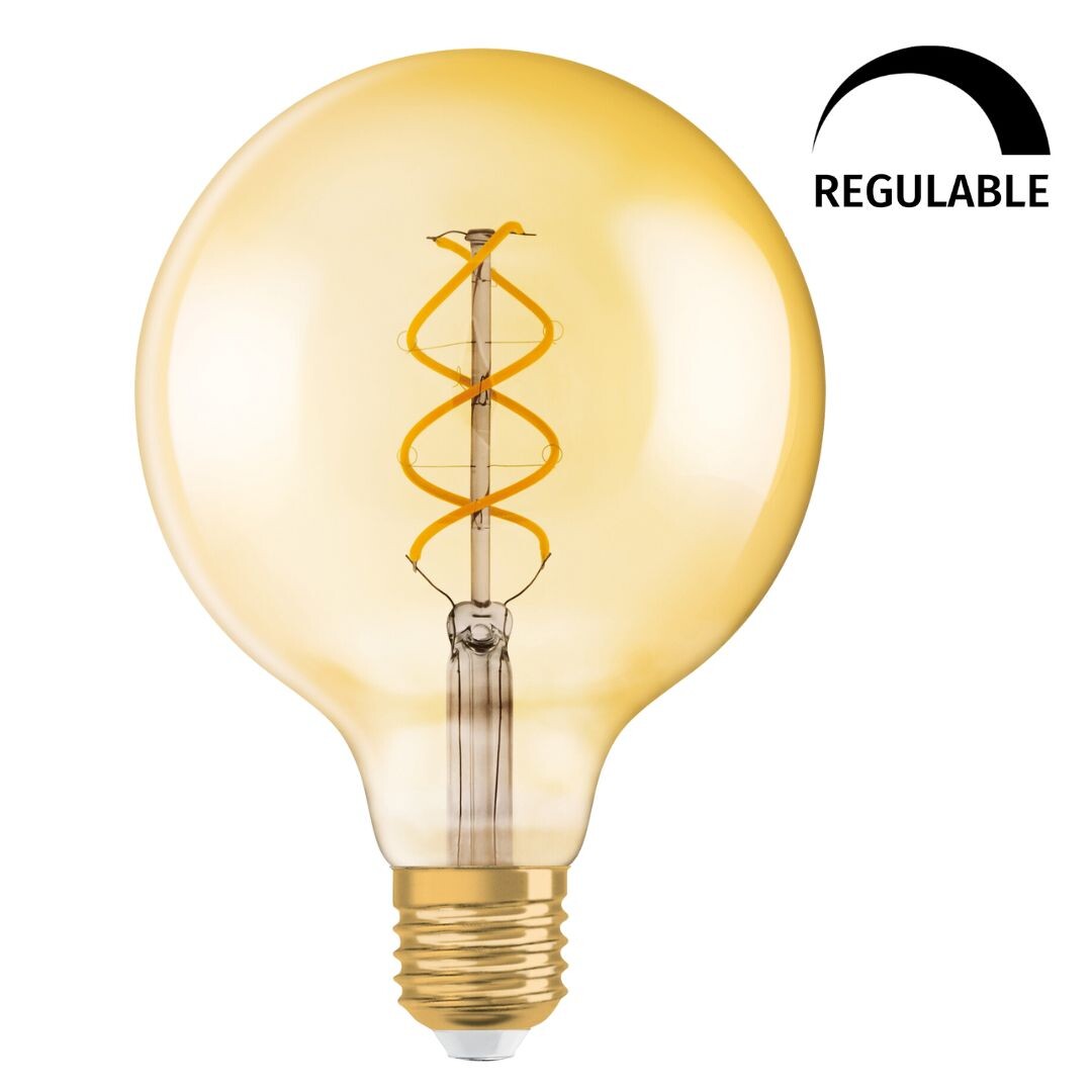 270008 LAMPARA GLOBO FILAMENTO LED REG E27 4,5W 2000K VINTAGE 1906 OSRAM