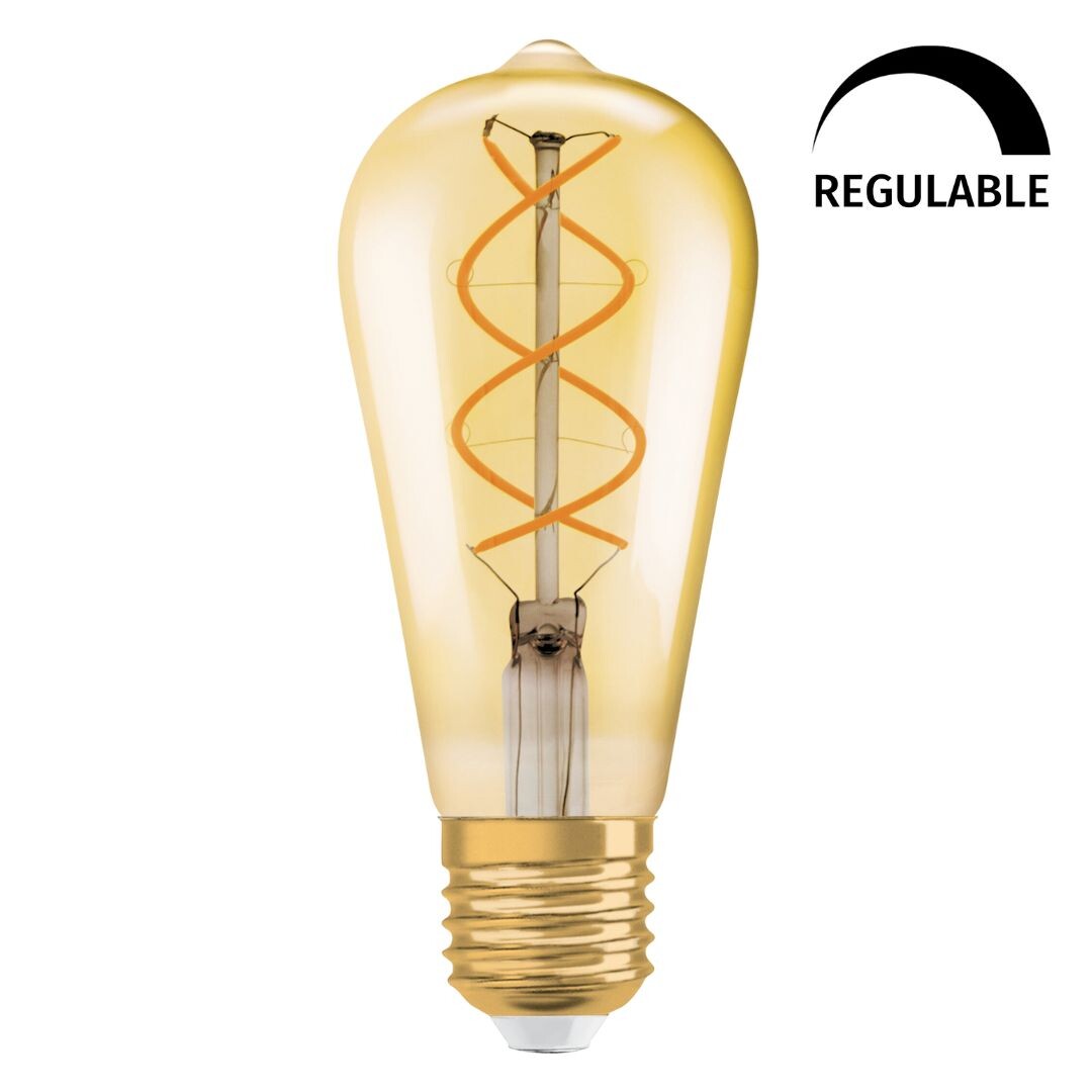 090103 LAMPARA PERA FILAMENTO LED REG E27 4W 2000K VINTAGE 1906 OSRAM | Suministros Figmar