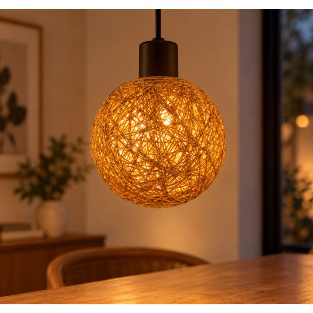 2601288-M LAMPARA DECORATIVA LED NIDO E27 4,6W 3000K MADERA F-BRIGHT