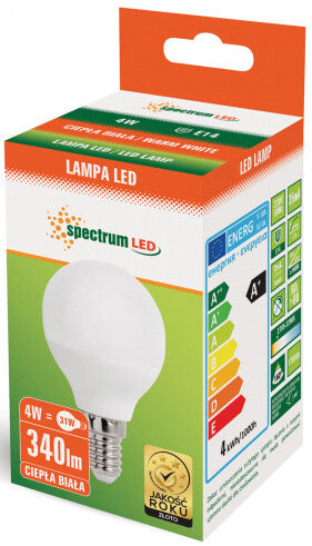 WOJ13030 LAMPARA ESFERICA LED 4W E14 3000K SPECTRUM