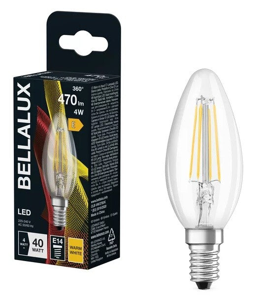 115279 LED-Kerzenlampe 4W E14 2700K BELLALUX