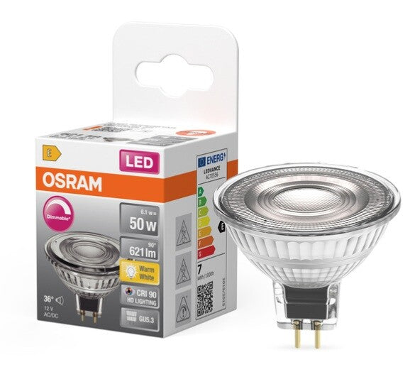 456893 LAMPARA MR16 LED REGULABLE GU5,3 6,1W 2700K 36° SUPERSTAR OSRAM