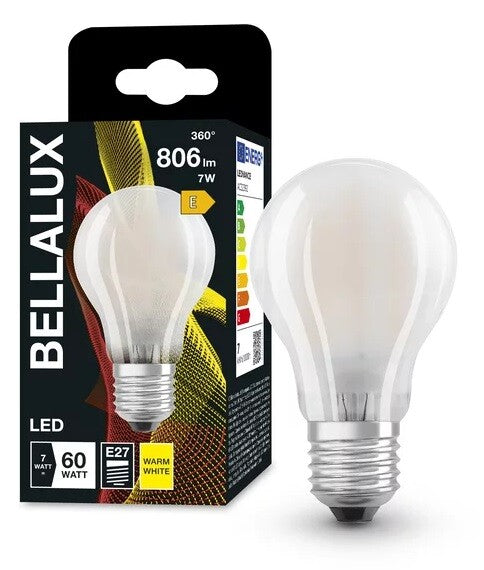 115330 LAMPARA STANDARD FIL LED E27 MATE 6,5W 2700K BELLALUX | Suministros Figmar