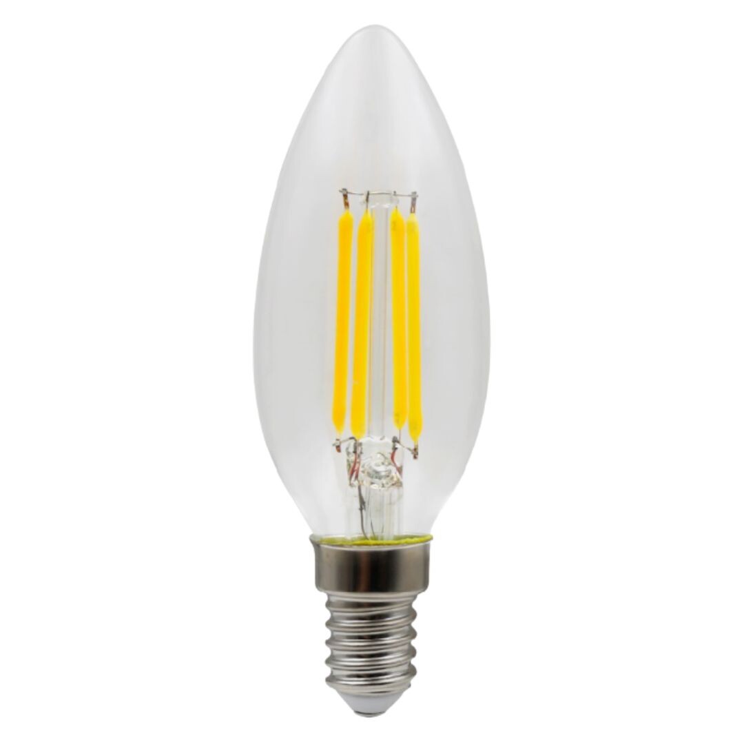 121116 LAMPARA LED VELA CLARA E14 6W 800Lm 3000K B&B