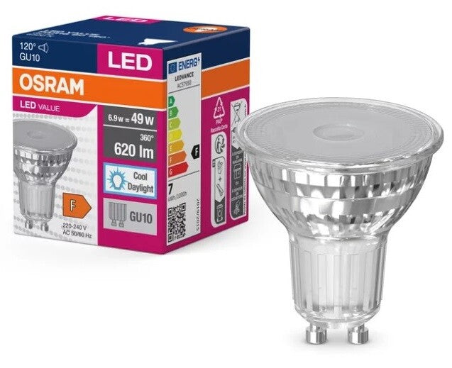 096745 LED-LAMPE GU10 6,9W 6500K 120º VALUE