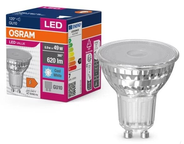 096721 LED-LAMPE GU10 6,9W 4000K 120º VALUE