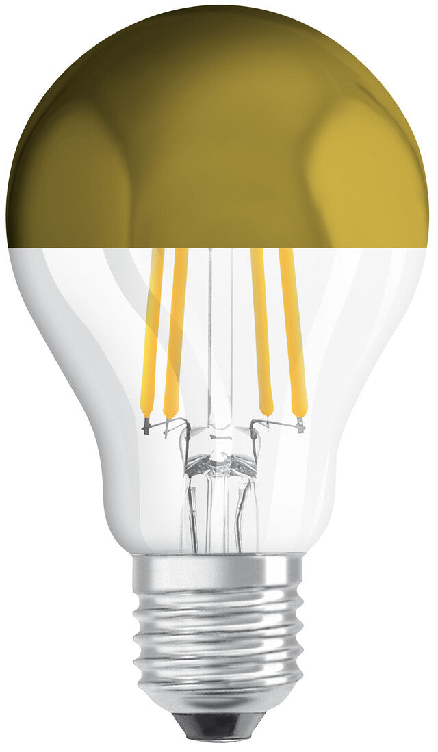 435346 LAMPARA STANDARD ORO FIL LED E27 7W 2700K RETROFIT MIRROR OSRAM