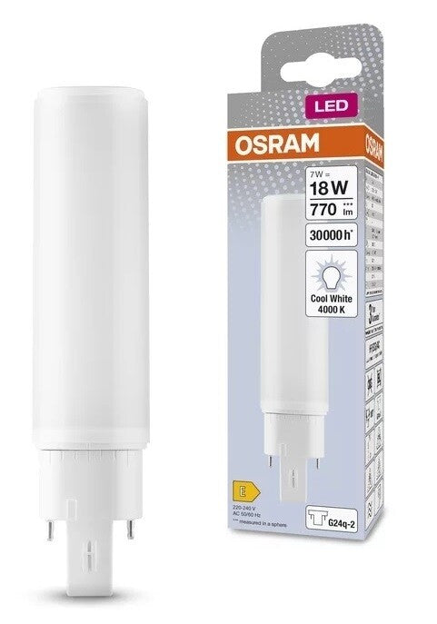 559158 LAMPARA PL DULUX D/E LED 7W G24Q2 4000K OSRAM