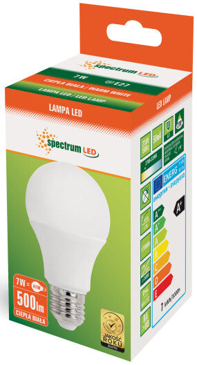 WOJ13900 LAMPARA STANDARD LED 7W E27 3000K 500Lm SPECTRUM