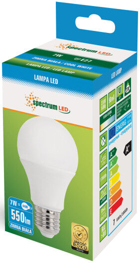 WOJ+13899 LAMPARA STANDARD LED 7W E27 6500K 550Lm | Suministros Figmar