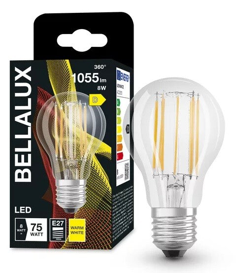 115231 STANDARD LED-BIRNE KLAR 8W E27 2700K BELLALUX
