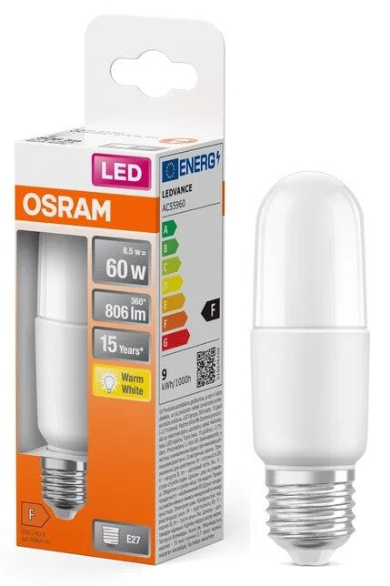 428447 LAMPARA TUBULAR STICK LED E27 8W 2700K STAR OSRAM