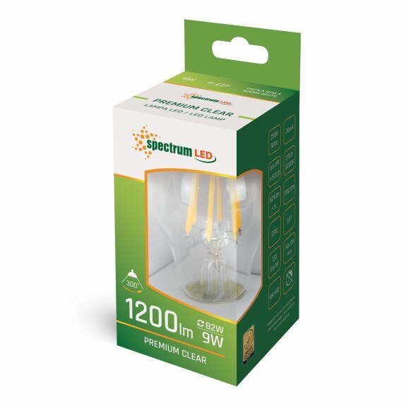 Bombilla LED Estándar Cristal 8,5W E27 4000K Spectrum