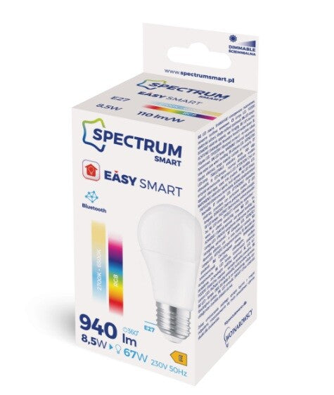 WOJ+14628 LAMPARA STANDARD LED 8,5W E27 SMART REG RGB SPECTRUM