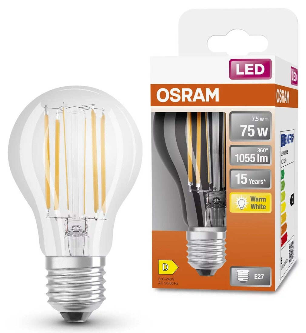 112360 STANDARD-LED-FILAMENTLAMPE KLAR 8W 2700K