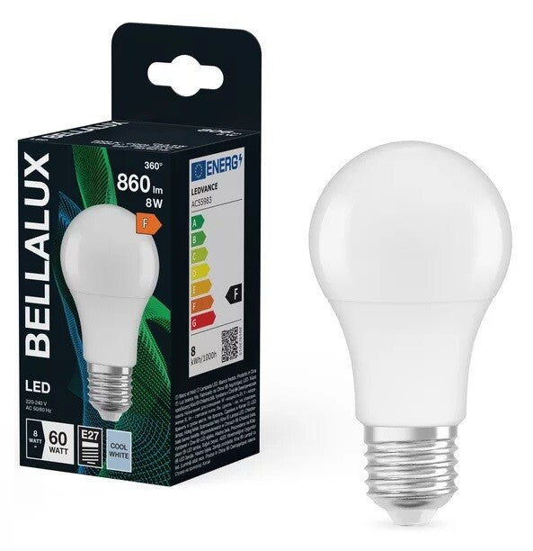 317668 LAMPE STANDARD LED E27 8W 6500K BELLALUX