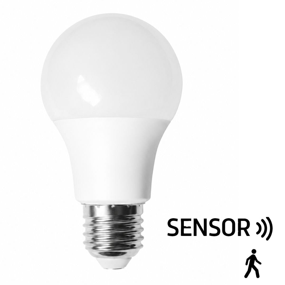 2601767 LAMPARA STANDARD LED 9W E27 SENSOR DE MOVIMIENTO 3000K F-BRIGHT