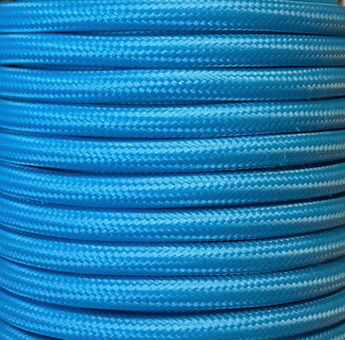 CIR62CM15 25 MTS CABLE TEXTIL LISO AZUL CELESTE MA