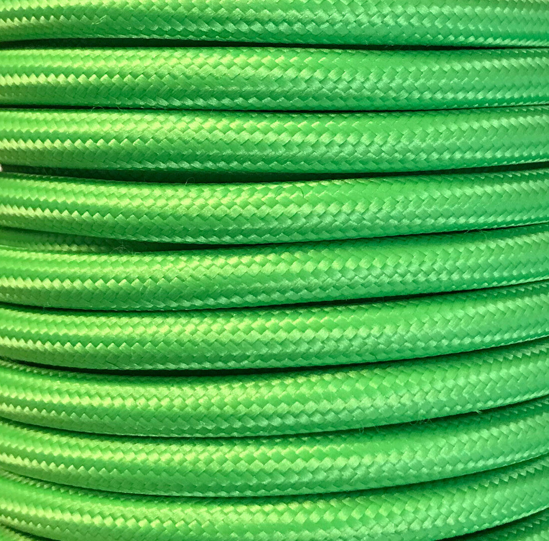 CIR62CM31 5 M GLATTES TEXTILKABEL HELLGRÜN MATT