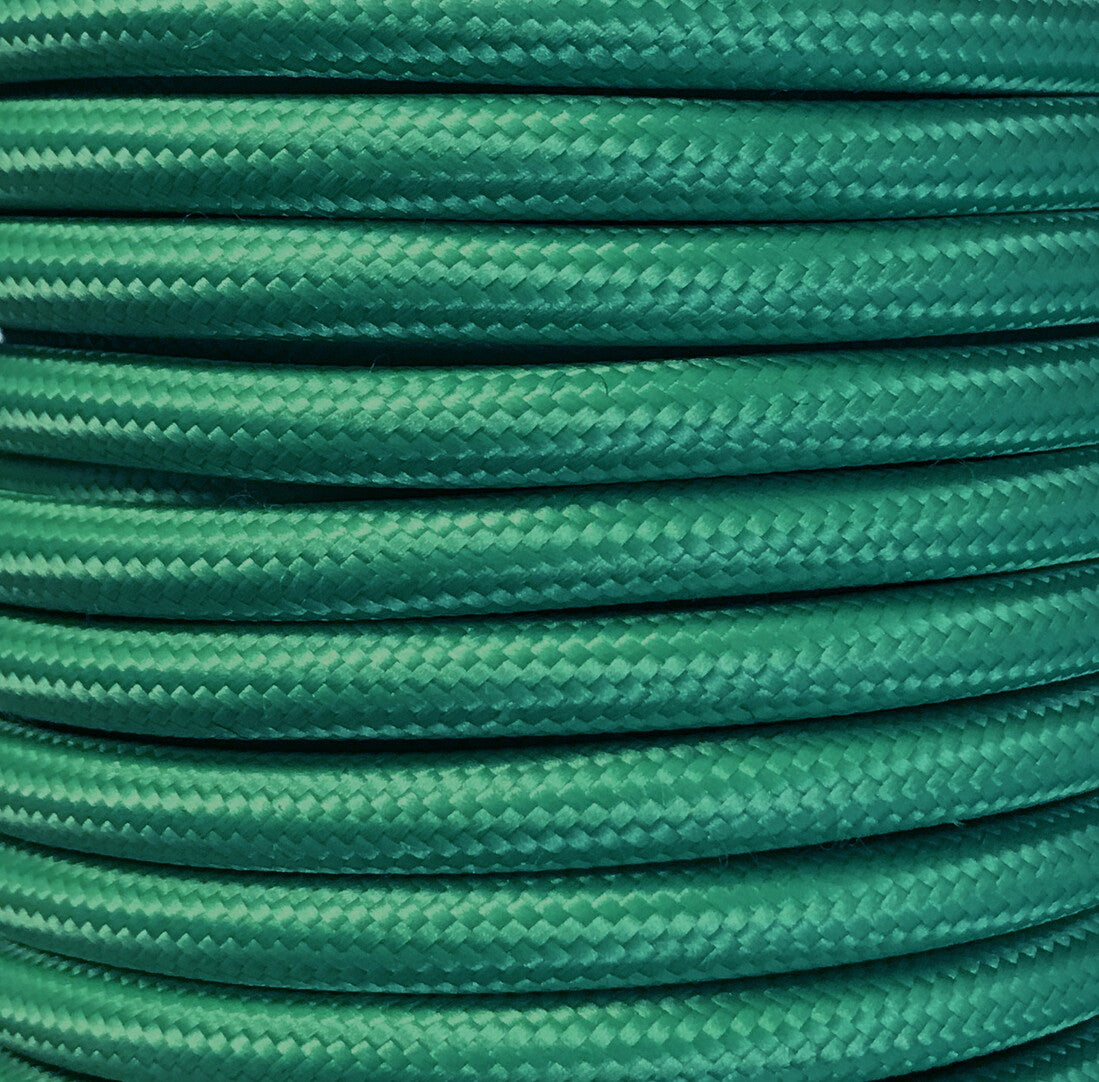 CIR62CM32 25 MTS CABLE TEXTIL LISO VERDE MATE | Suministros Figmar