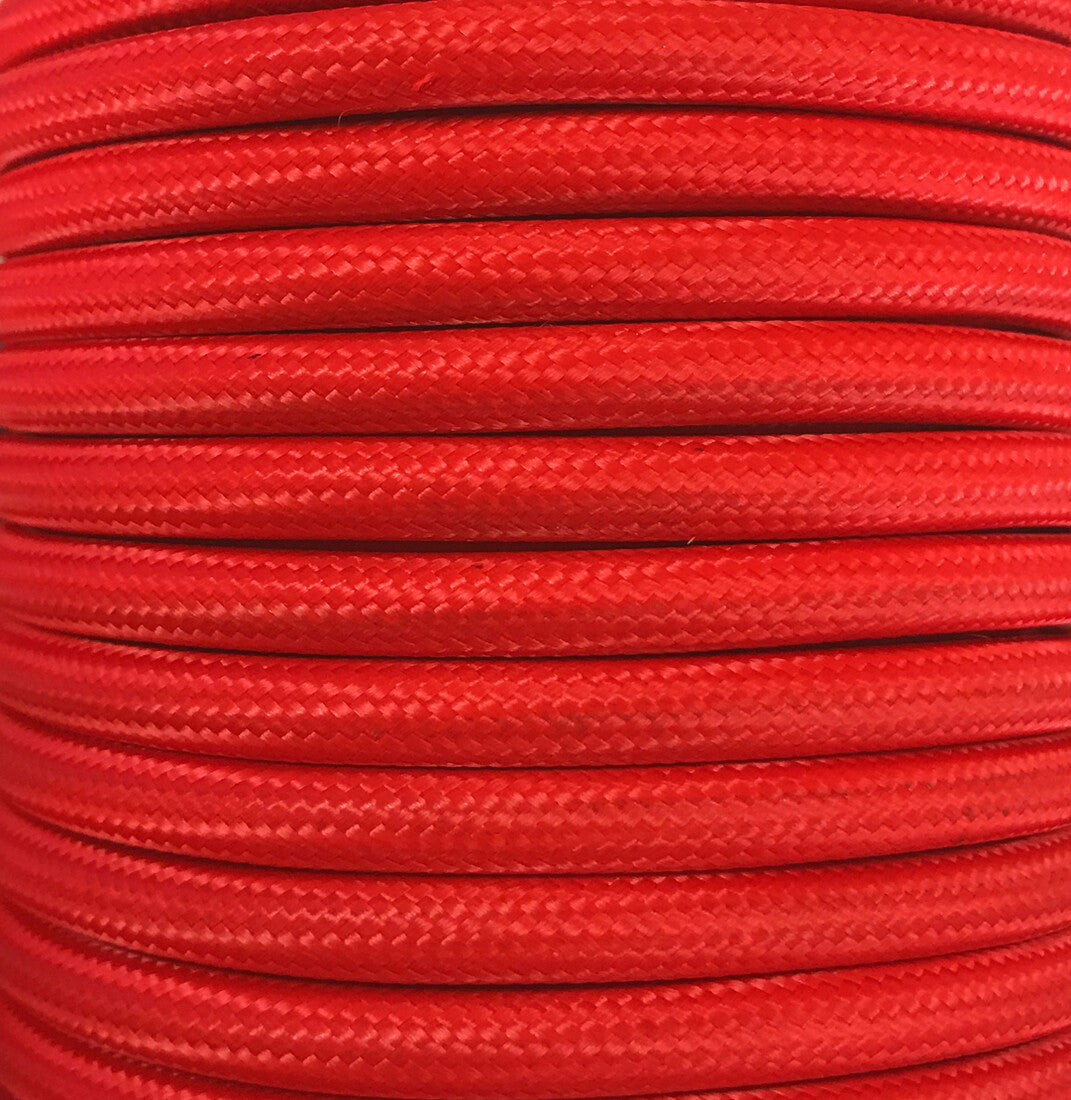 CIR62CM24 5m CABLE TEXTIL LISO ROJO MATE