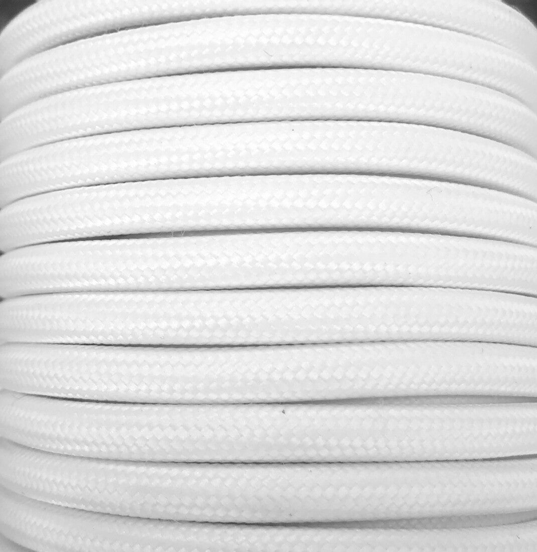 CIR62CM01 5m CABLE TEXTIL LISO BLANCO MATE