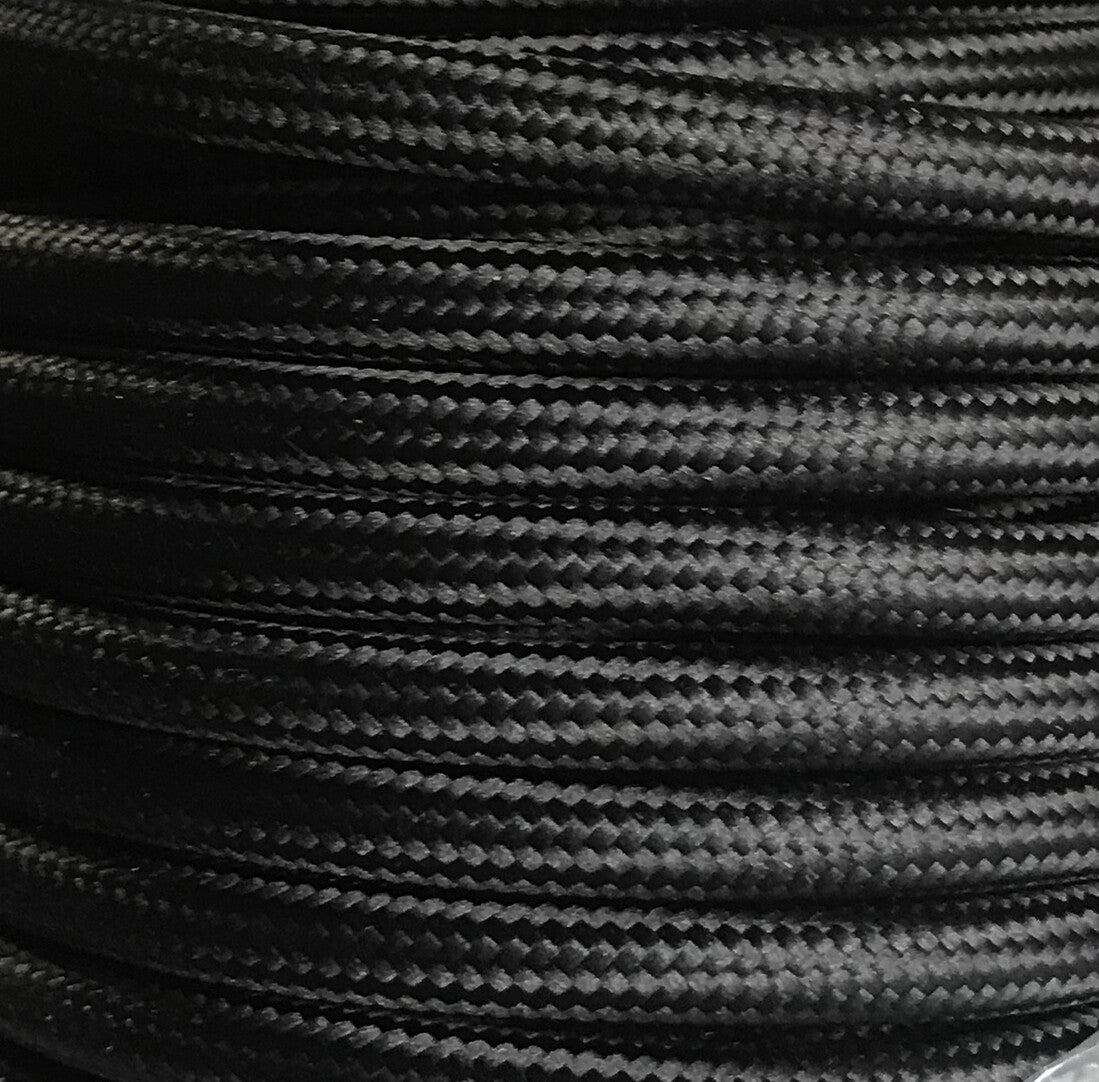 CIR62CM13 5m CABLE TEXTIL LISO NEGRO MATE