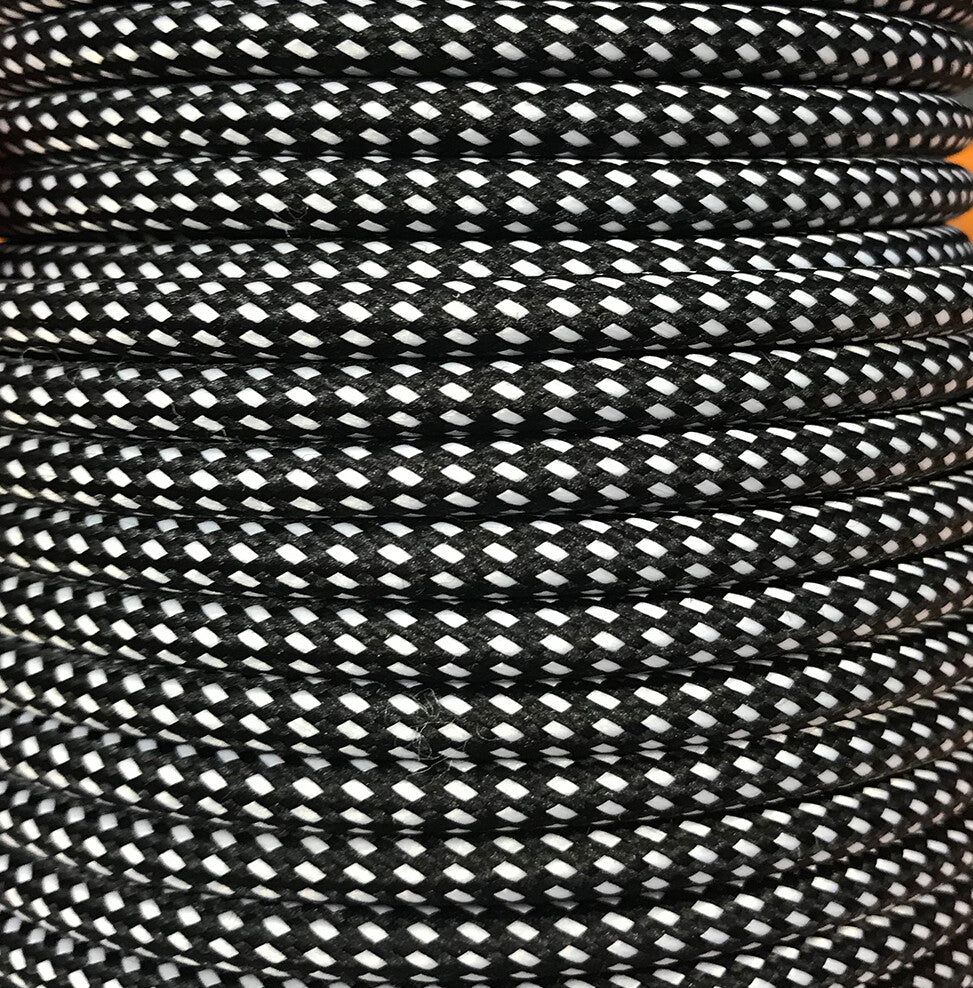 CIR62CM13/01 5m CABLE TEXTIL DUERO NEGRO/BLANCO