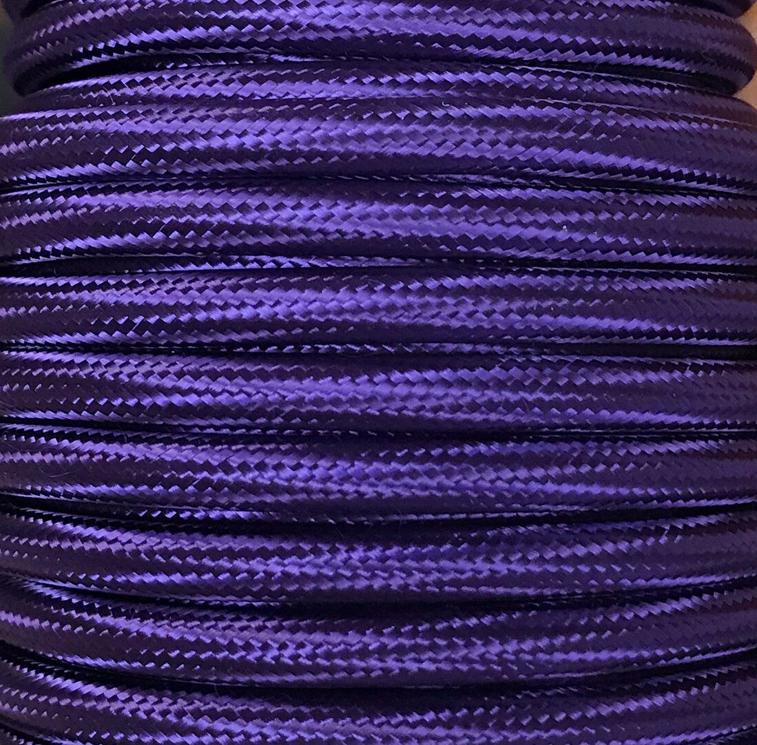 CIR62CTS65 5 MTS CABLE TEXTIL LISO VIOLETA BRILLO | Suministros Figmar