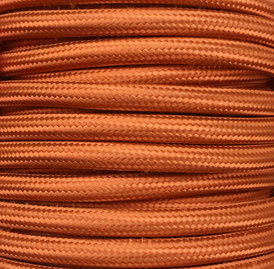 CIR62CTS20 5m GLATTES TEXTILKABEL GLÄNZENDES KUPFER