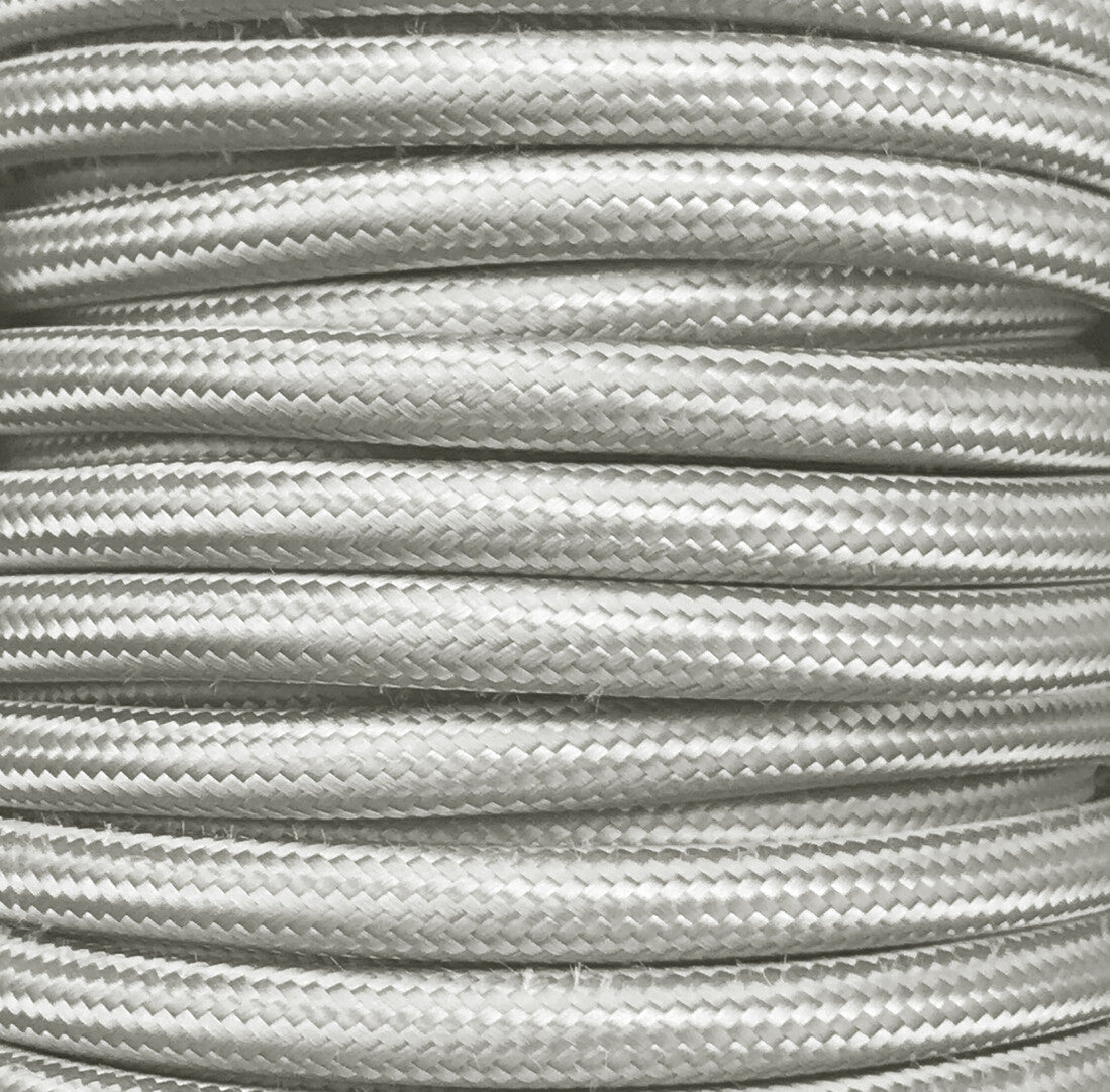 CIR62CTS53 25m TEXTILKABEL GLATT GLANZSILBER