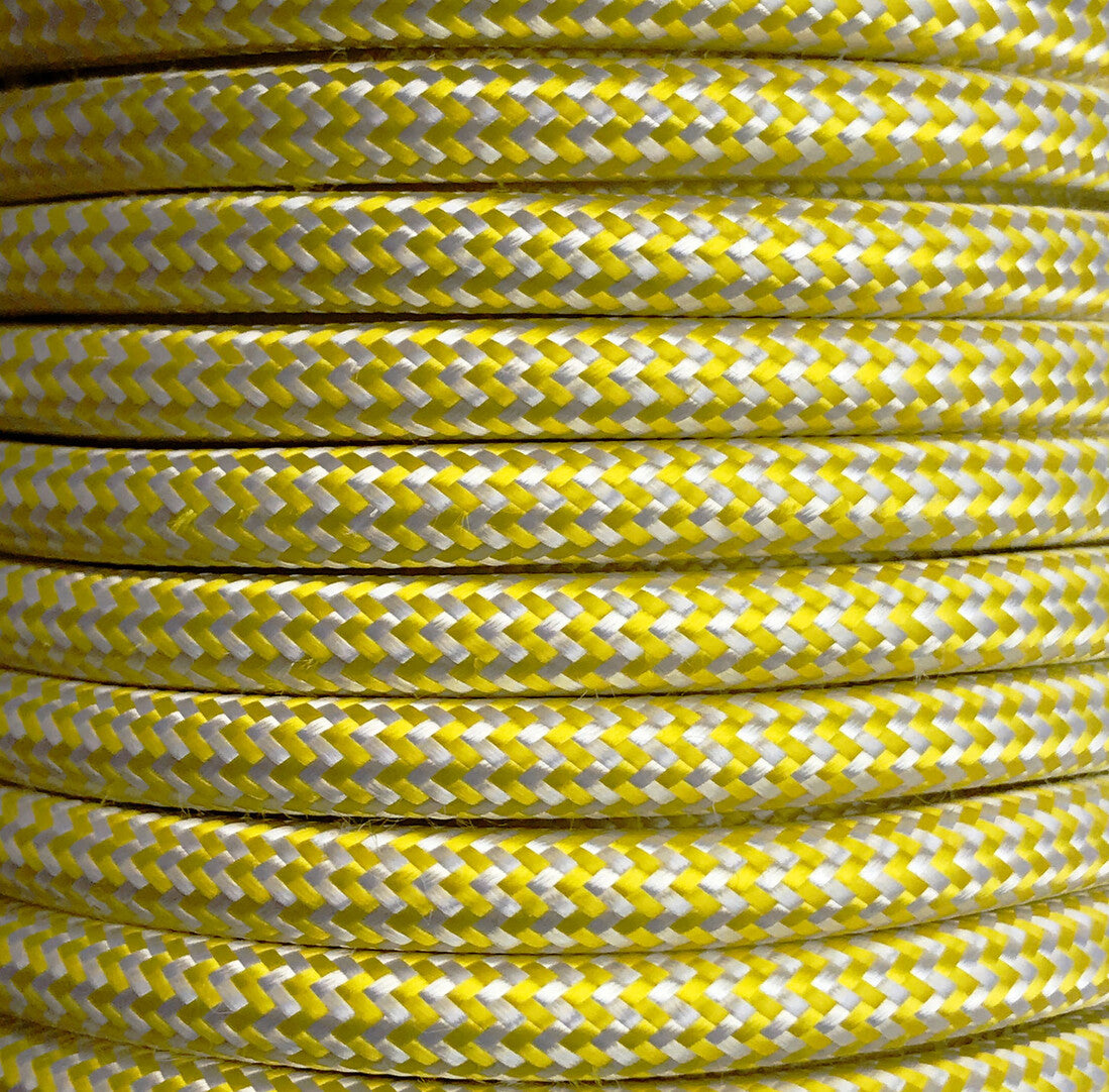 CIR62CTS73/16 5 MTS CABLE TEXTIL ZIGZAG AMAR/BL
