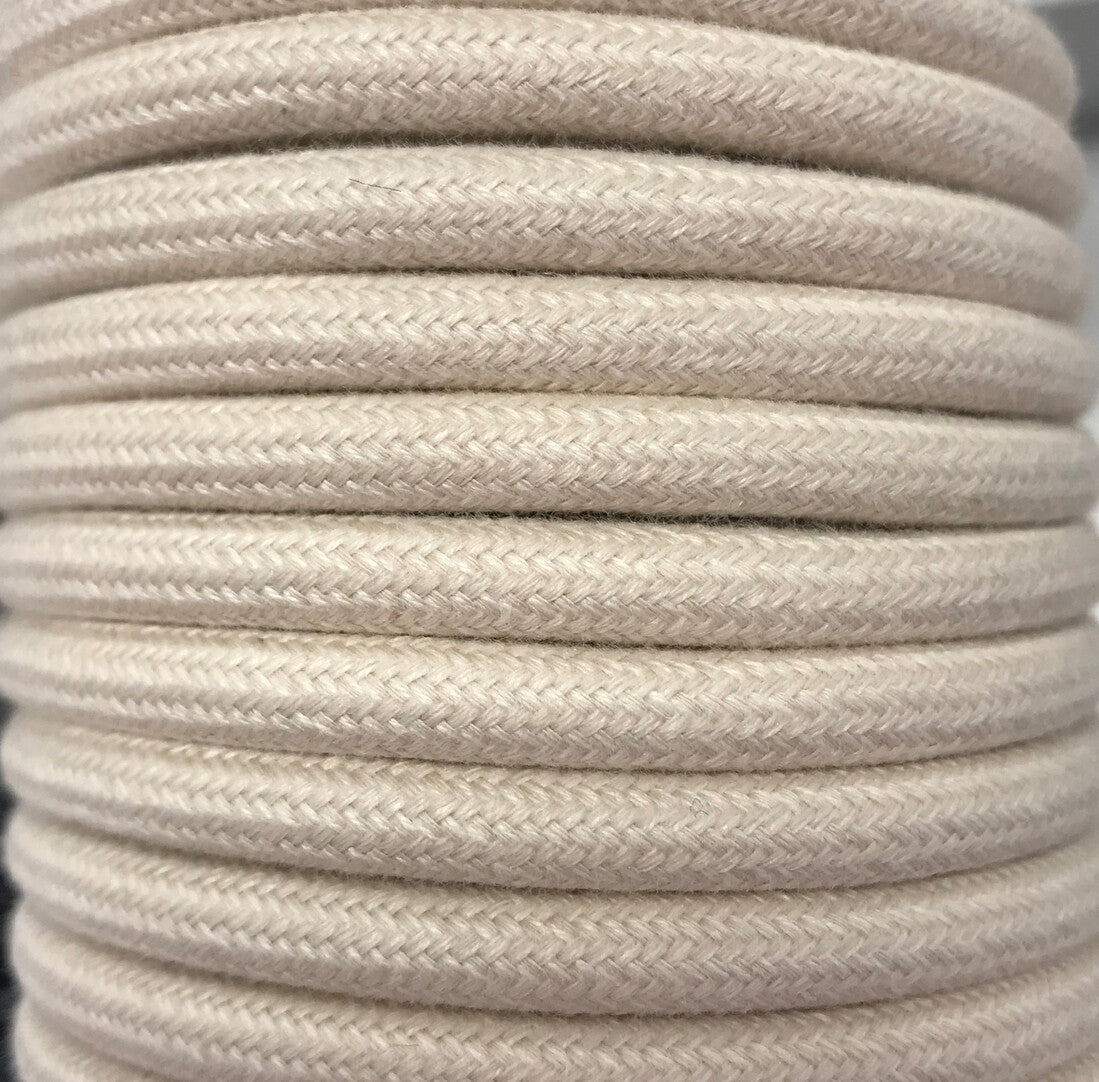 CIR62AL02 5m CABLE TEXTIL BEIGE ALGODON LISO