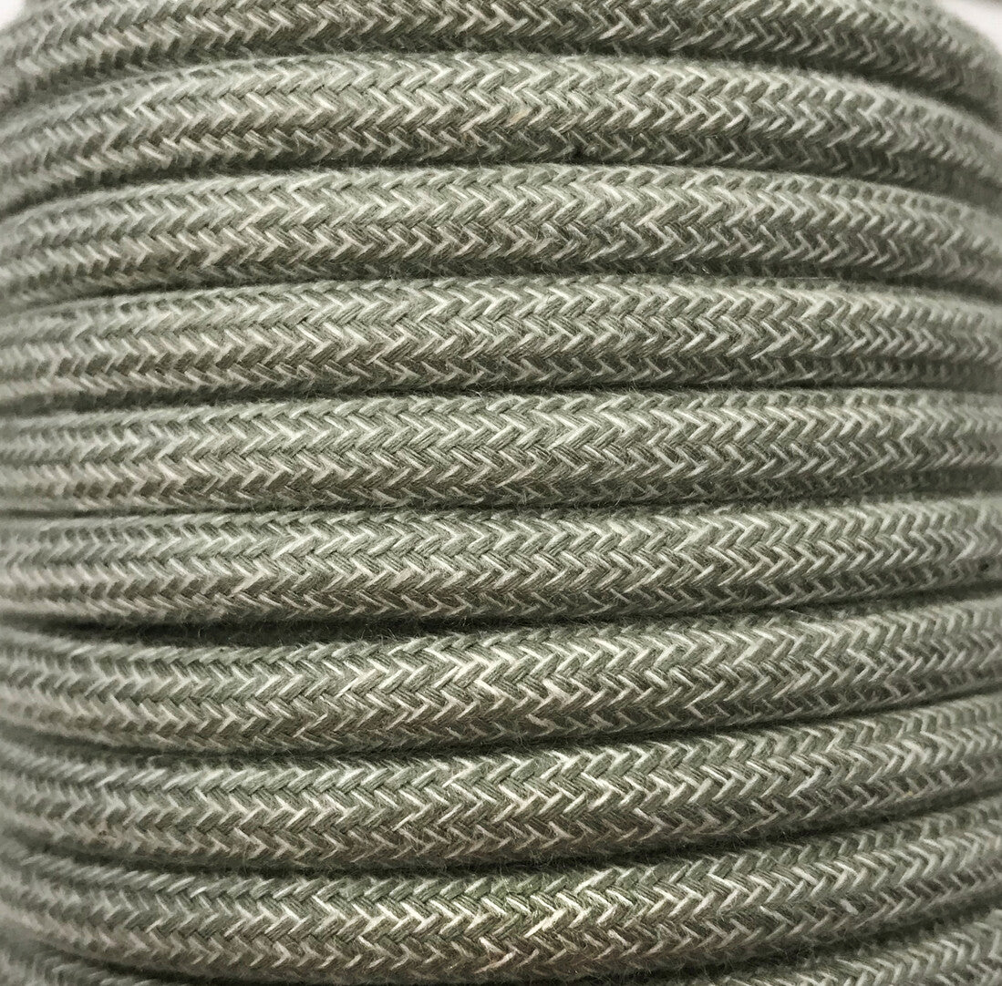 CIR62BA01 5m CABLE TEXTIL BATIDO VERDE OSCURO