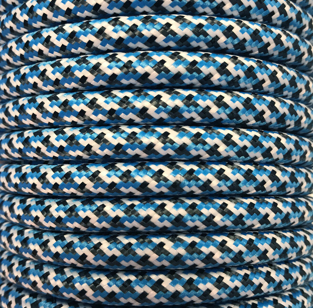 CIR62PI02 5m TEXTILKABEL DUNKELBLAU PIXEL GLÄNZEND