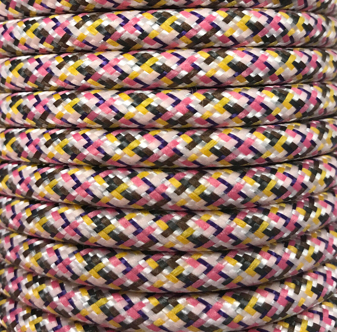 CIR62PI05 5m CABLE TEXTIL ROSA PIXEL BRILLO | Suministros Figmar