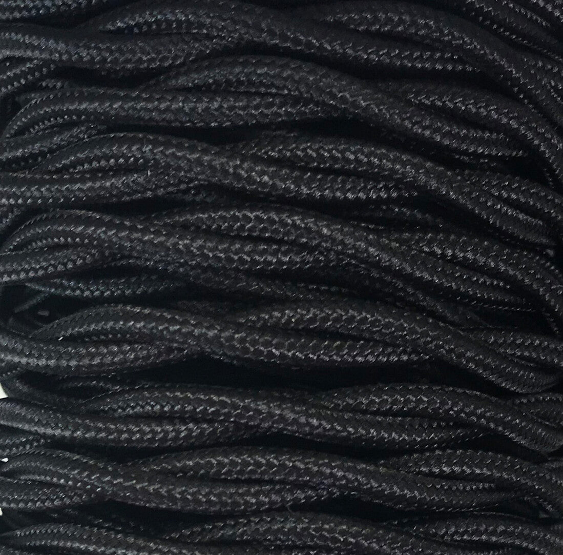 CABEXT2P19 5m BLACK BRAIDED TEXTILE CABLE