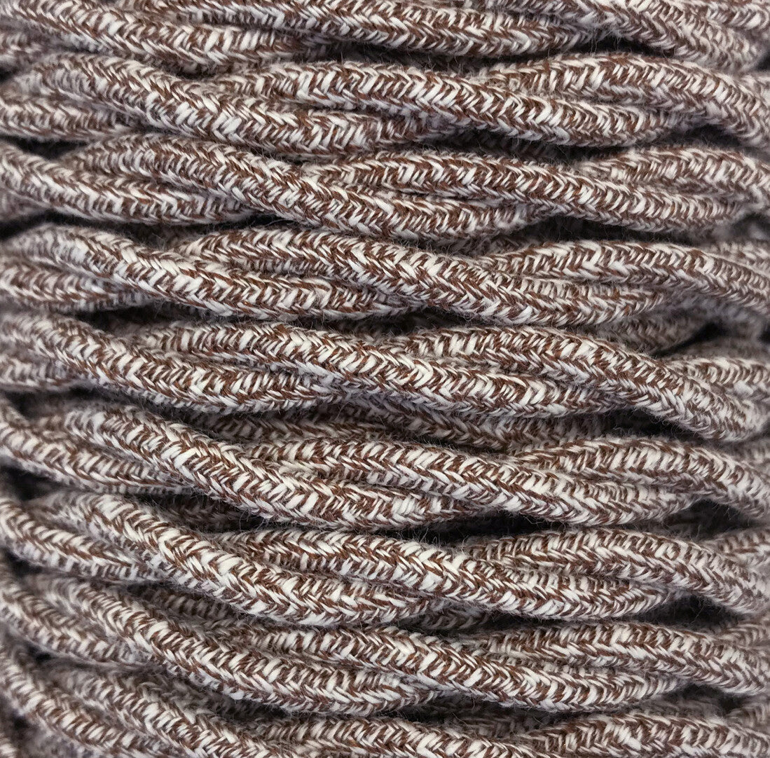 CABEXT2TA07 5m CABLE TEXTIL TRENZADO MIX MARRON