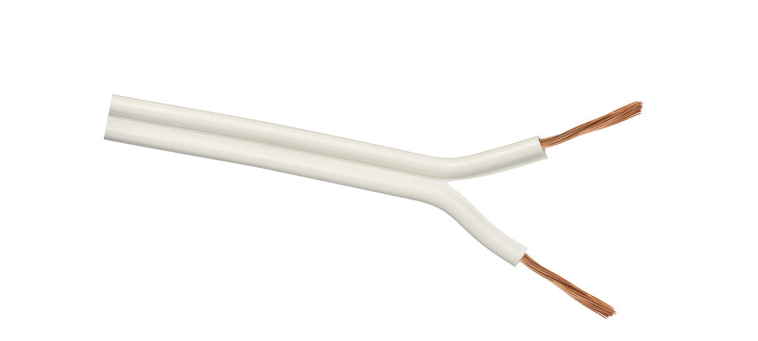 100m CARRETE CABLE PARALELO AUDIO 2x0,50mm BLANCO | Suministros Figmar