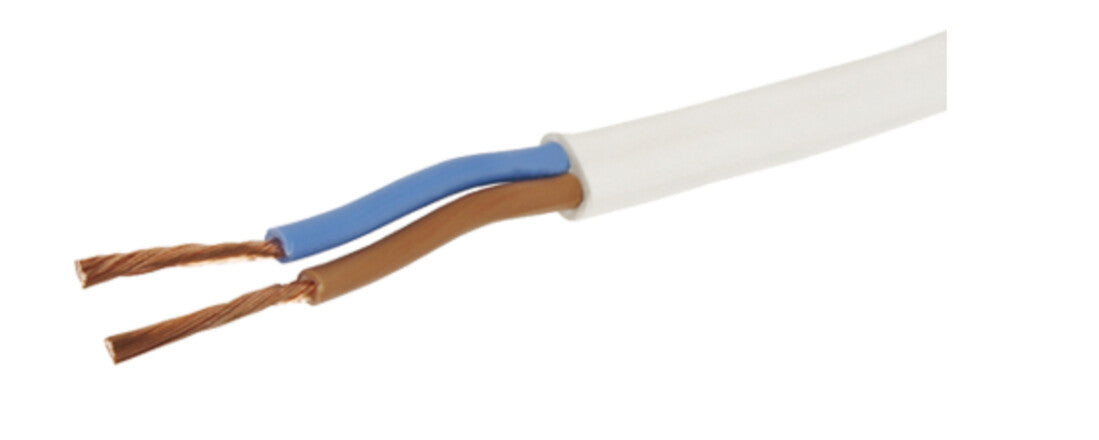 250m CARRETE DE MANGUERA PLANA BLANCO 2x1,5mm