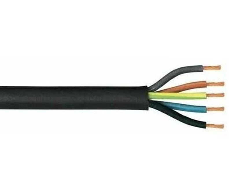 CARRETE 150m CABLE MANGUERA NEGRA 5x1,5